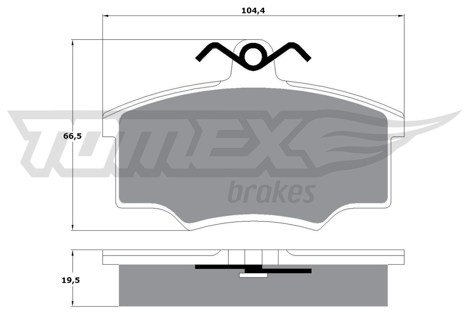 Sada brzdových platničiek kotúčovej brzdy TOMEX Brakes